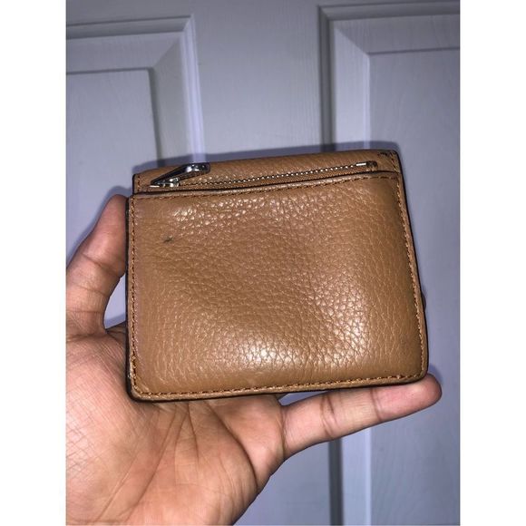 Michael Kors MK Jet Set Tan Brown Travel Carryall Card Case Wallet - Picture 4 of 8